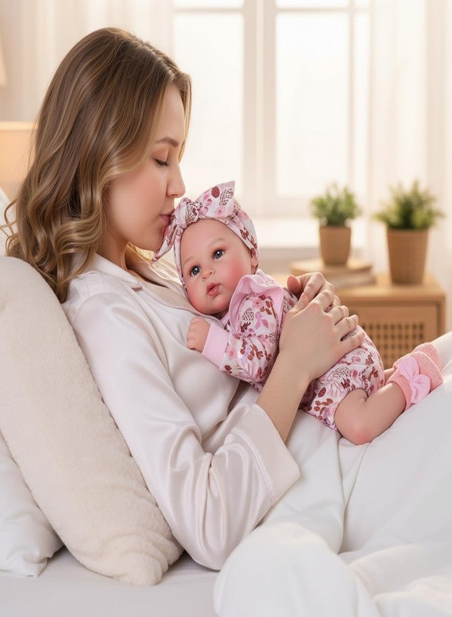 BABESIDE دمية طفل حديث الولادة من بيبي سايد - دمية طفل واقعية مصنوعة يدويًا من السيليكون، مقاس 17 بوصة، مع ملحقات، هدية مثالية للفتيات من عمر 3 سنوات فما فوق للعب التخيلي والتجميع - Image 4